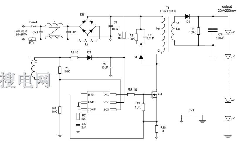 ԭ߅μ(j)ԴPFC LED(q)(dng)оƬHB5810